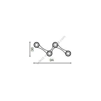 Il Paralume Marina / Ceiling Lamp / 2198/BI