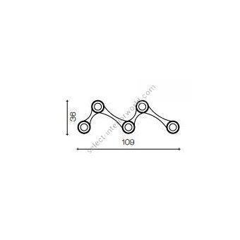 Il Paralume Marina / Ceiling Lamp / 2199/BI