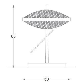 Il Paralume Marina / Table Lamp with Double Hand-Cutted Clear Scatched 2269T / IL-2269T