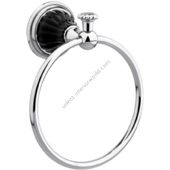 Bronces Mestre / Towel Holders / Towel ring 165mm with black porcelain 233573.N000.50