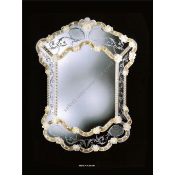Italian Luxury Lighting / Wall Mirrors / Elegant Venetian Glass Decorations in Gold 280S