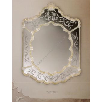 Italian Luxury Lighting / Wall Mirrors / Venetian Glass with Decorations in Gold 290S
