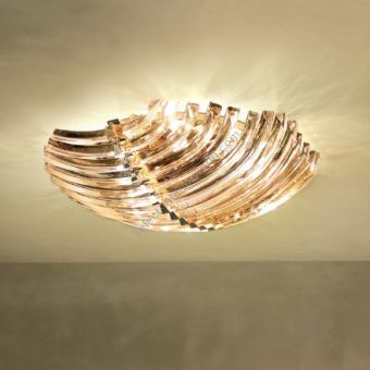 Patrizia Volpato / Semi-Flush Mounts / Rondò Murano Glass 24 Karat Gold