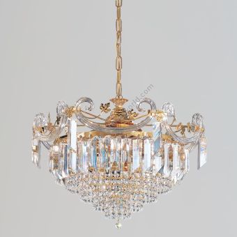 Patrizia Volpato / Chandeliers / Cristalli Murano Amber Glass 24 Karat Gold