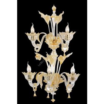 Italian Luxury Lighting / Wall Sconces / Venetian Murano Glass V7467 005WL