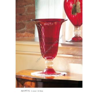 Il Paralume Marina / Decorative Vases / Red Murano Glass 957G
