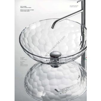 Il Paralume Marina / Washbasin handmade in clear Italian crystal / BA675