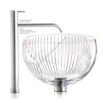 Il Paralume Marina / Washbasin handmade in clear Italian crystal / BA679