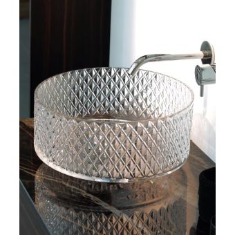 Il Paralume Marina / Washbasin handmade in clear Italian crystal / BA731