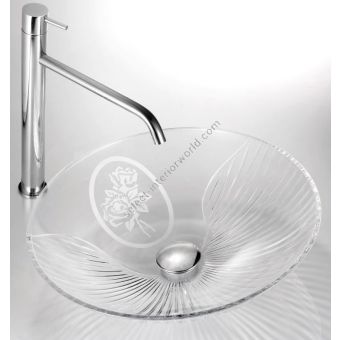 Il Paralume Marina / Washbasin handmade in clear Italian crystal / BA783