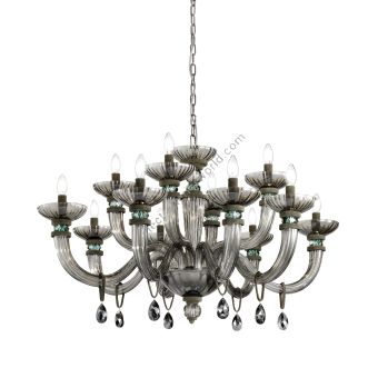 Euroluce Lampadari / Chandeliers / Dahlia L8+4 Fumè