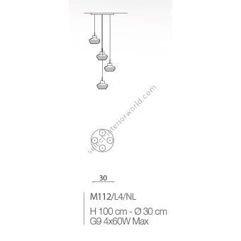 Il Paralume Marina / Chandelier / M112/L4