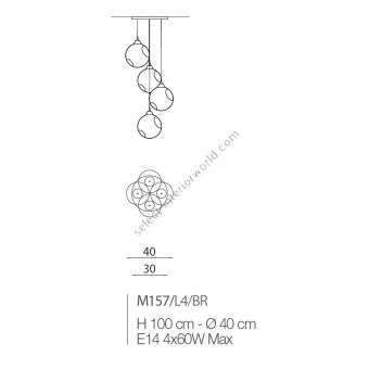 Il Paralume Marina / Chandelier / M157/L4