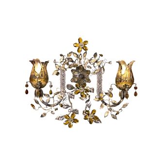 Mechini / Wall Lights / Murano Glass and Coloured Pearl Banding A268/2