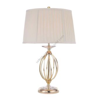 Elstead Lighting / Table Lamps / Aegean 1 Polished Brass with Ivory Shade