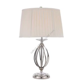 Elstead Lighting / Table Lamps / Aegean 1 Polished Nickel with Ivory Shade