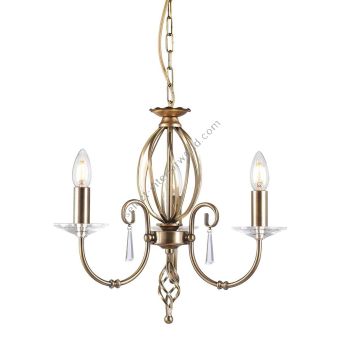 Elstead Lighting / Chandeliers / Aegean 3 Aged Brass