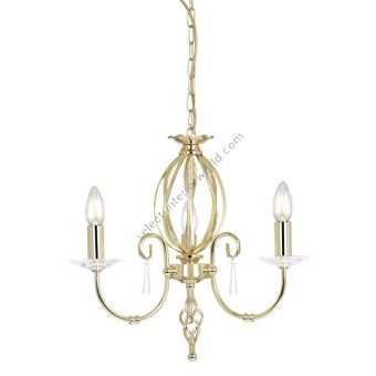 Elstead Lighting / Chandeliers / Aegean 3 Polished Brass