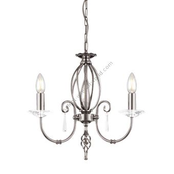 Elstead Lighting / Chandeliers / Aegean 3 Polished Nickel