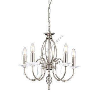 Elstead Lighting / Chandeliers / Aegean 5 Polished Nickel