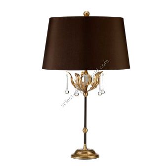 Elstead Lighting / Table Lamps / Amarilli 1 Bronze & Gold Patina with Brown Shade
