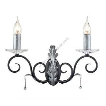 Elstead Lighting / Wall Lights / Amarilli 2 Black with Silver Patina