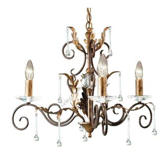 Elstead Lighting / Chandeliers / Amarilli 3 Bronze with Gold Patina