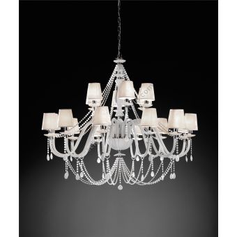 Euroluce Lampadari / Chandeliers / Arcobaleno White L12+6 Shade