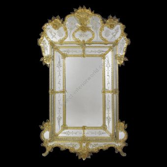 Glass & Glass Murano / Murano wall mirror / ART. MIR 290