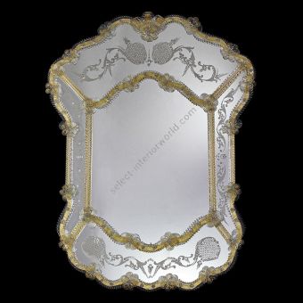 Glass & Glass Murano / Murano wall mirror / ART. MIR 310