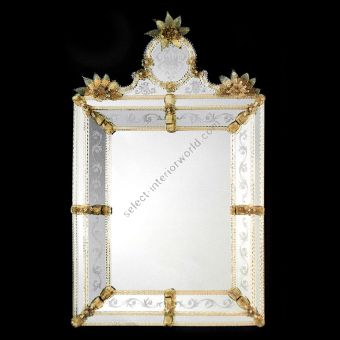 Glass & Glass Murano / Murano wall mirror / ART. MIR 450