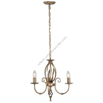 Elstead Lighting / Chandeliers / Artisan 3 Aged Brass