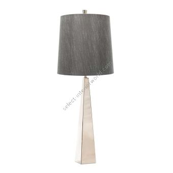 Elstead Lighting / Table Lamps / Ascent Polished Nickel with Dark Grey Shade