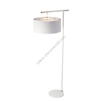 Elstead Lighting / Floor Lamps / Balance 1 Polished Nickel with White Shade
