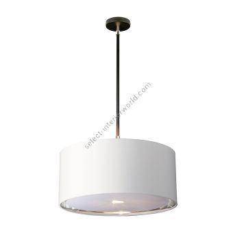 Elstead Lighting / Pendant Lights / Balance Black & Polished Nickel with White Shade