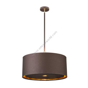 Elstead Lighting / Pendant Lights / Balance 1 Polished Brass with Brown Shade