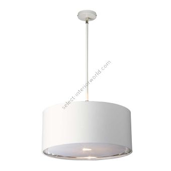 Elstead Lighting / Pendant Lights / Balance 1 Polished Nickel with White Shade