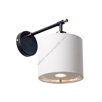 Elstead Lighting / Wall Lights / Balance Black Polished Nickel with White Shade