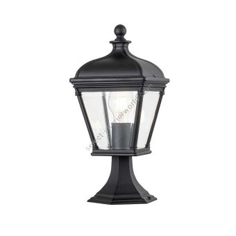 Elstead Lighting / Outdoor Pedestal Lights / Bayview 1 Medium Lantern Black