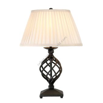Elstead Lighting / Table Lamps / Belfry 1 Black with Ivory Shade