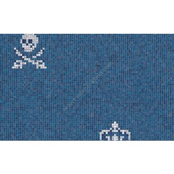 Bisazza / Mosaico - Decorations / Skulls & Crowns Blue (Luxe)
