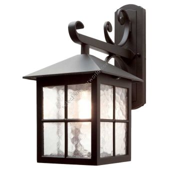 Elstead Lighting / Outdoor Wall Lights / Winchester 1 Down Lantern Black Exterior