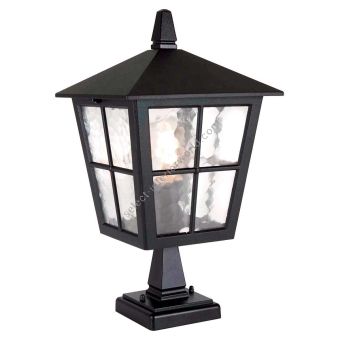 Elstead Lighting / Outdoor Pedestal Lights / Canterbury 1 Lantern Black