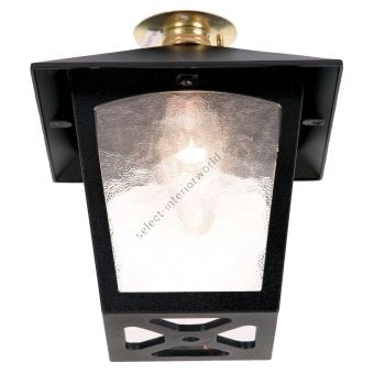 Elstead Lighting / Ceiling Lights / York Flush Porch Lantern Black
