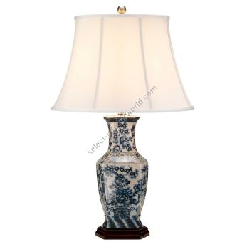 Elstead Lighting / Table Lamps / Blue Hex 1 with White Shade