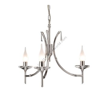 Elstead Lighting / Chandeliers / Brightwell 3 Polished Nickel