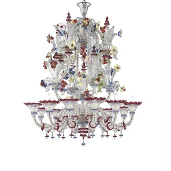 Glass & Glass Murano / Chandeliers / Traditional Venetian chandeliers C-Canal Grande/12