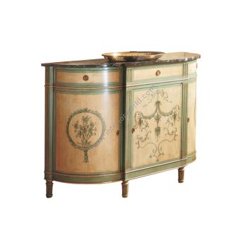Francesco Molon / Sideboards / New Empire Hand Painted XVII Century Demi-Lune C34.M