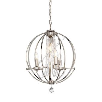 Elstead Lighting / Chandeliers / Cassie 4 Polished Nickel Plated