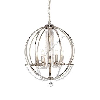 Elstead Lighting / Chandeliers / Cassie 7 Polished Nickel Plated